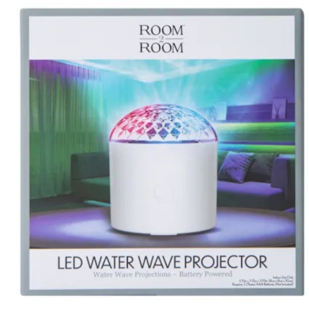 LED Battery-Powered Water Wave Projector
